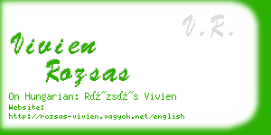 vivien rozsas business card